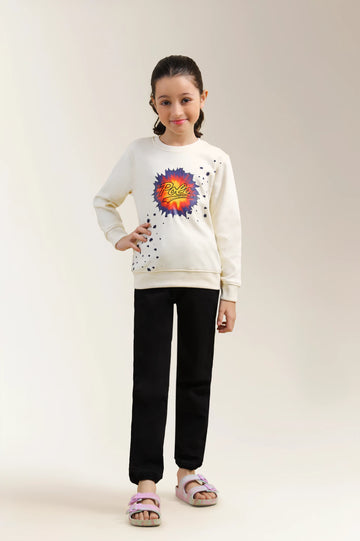 Printed Girls Sweatshirt