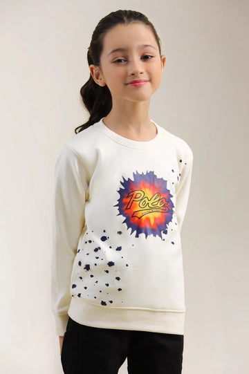 Printed Girls Sweatshirt