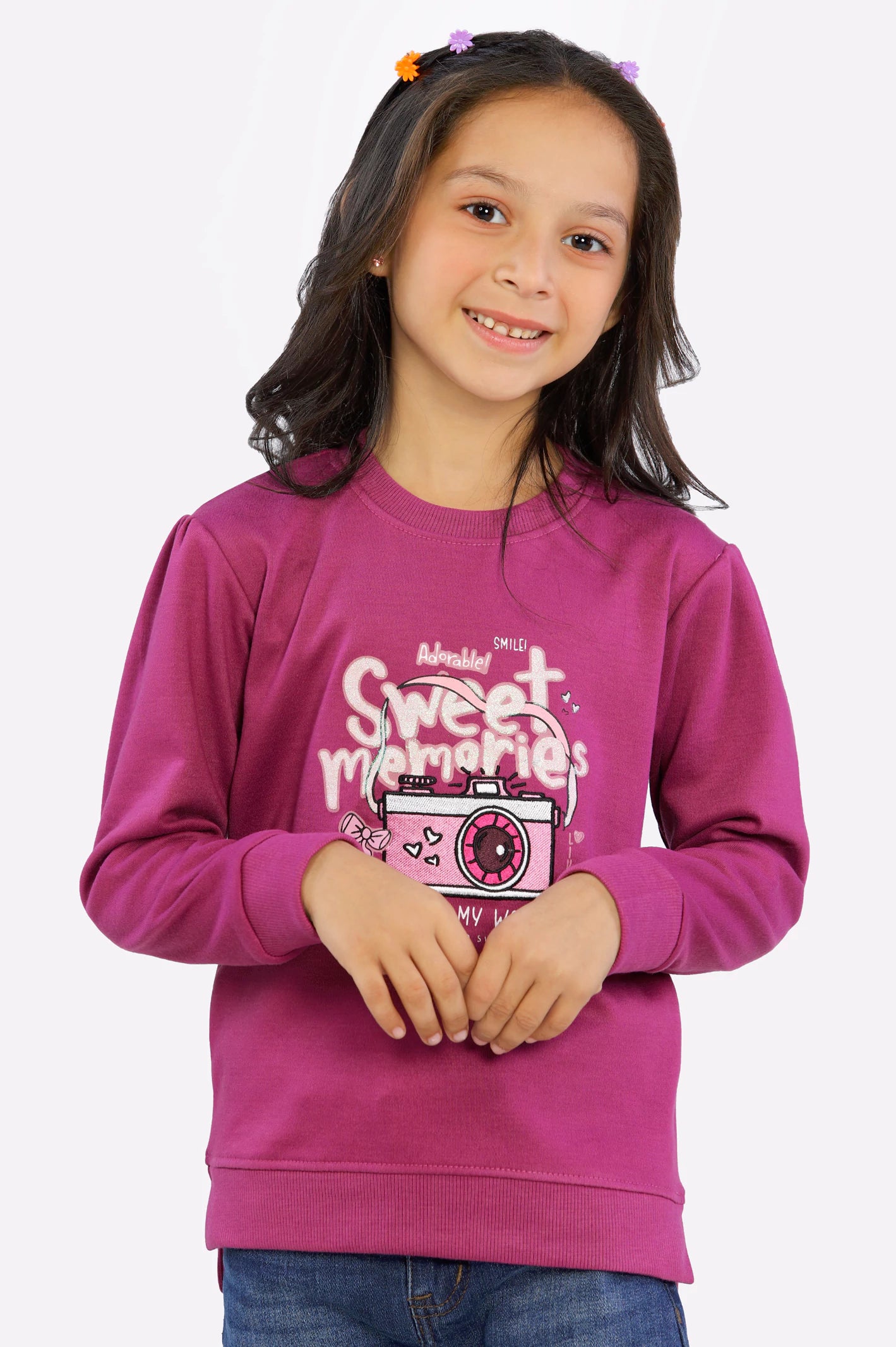 Graphic Printed Girls Sweatshirt From Diners