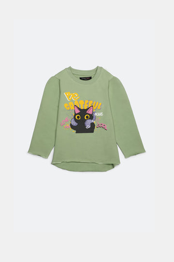 Statement Graphic Girls Sweatshirt