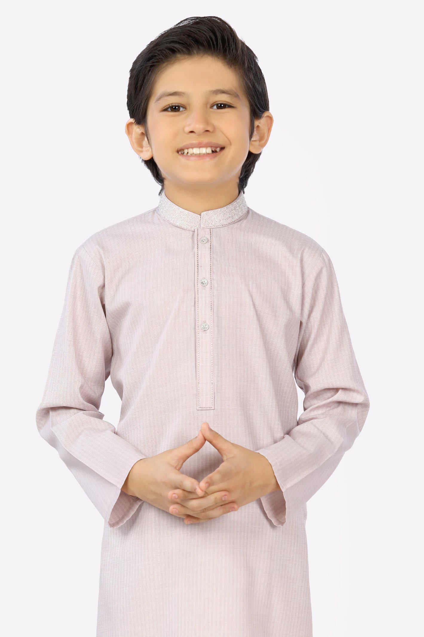 Light Brown Boys Kurta Pajama From Diners