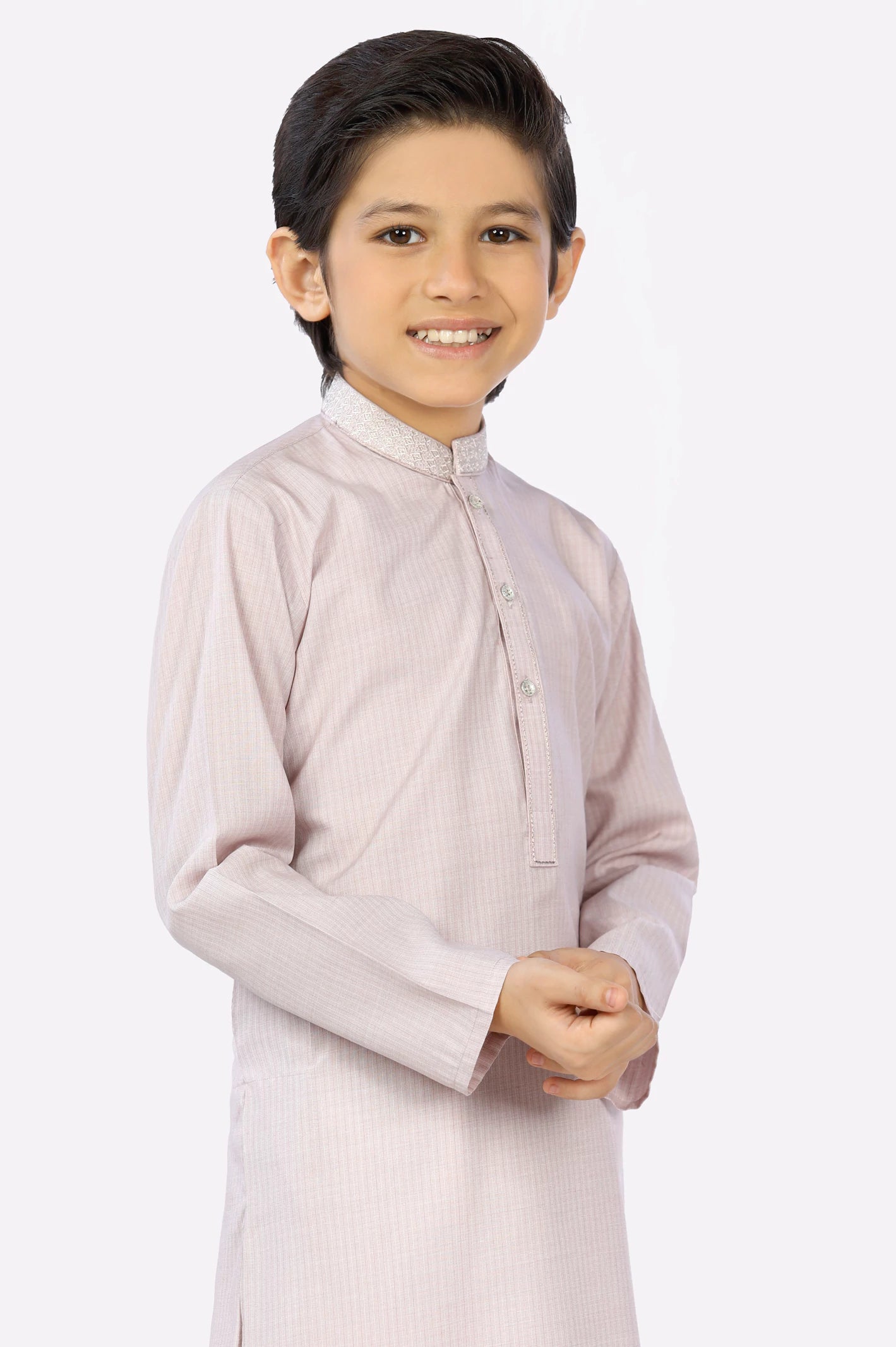 Light Brown Boys Kurta Pajama From Diners