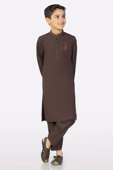 Brown Boys Kurta Shalwar