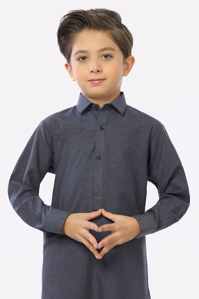 Dark Grey Boys Shalwar Suit From Diners