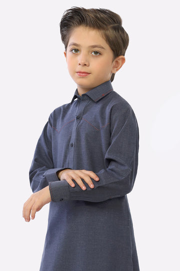 Dark Grey Boys Shalwar Suit From Diners
