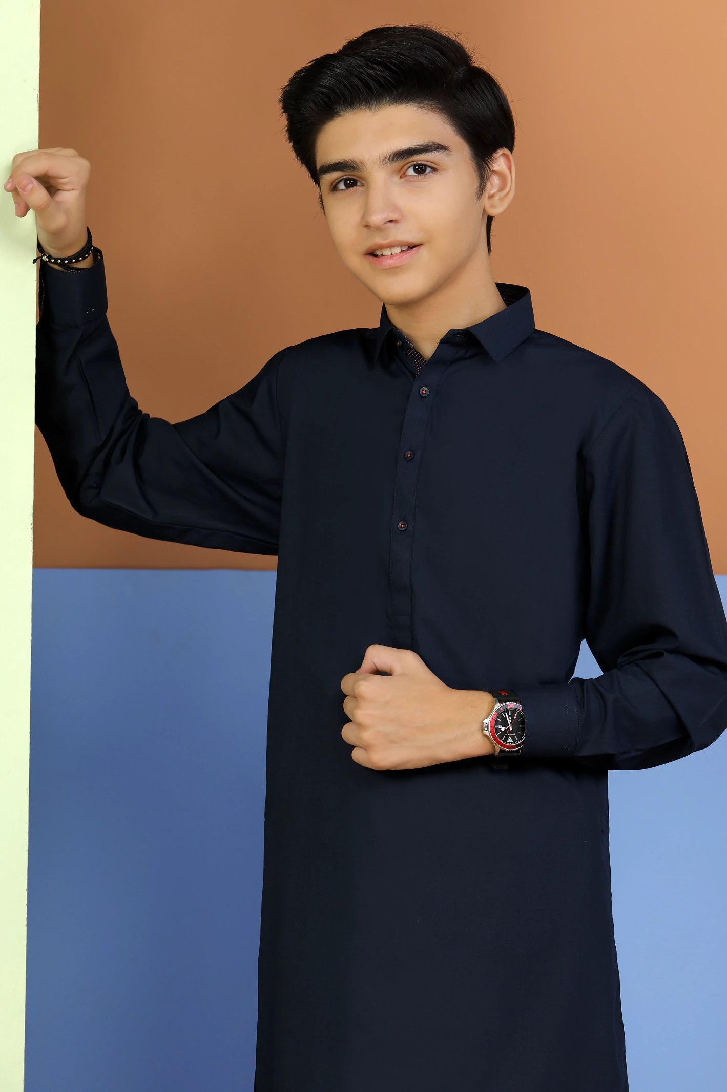 Dark Green Boys Shalwar Suit From Diners