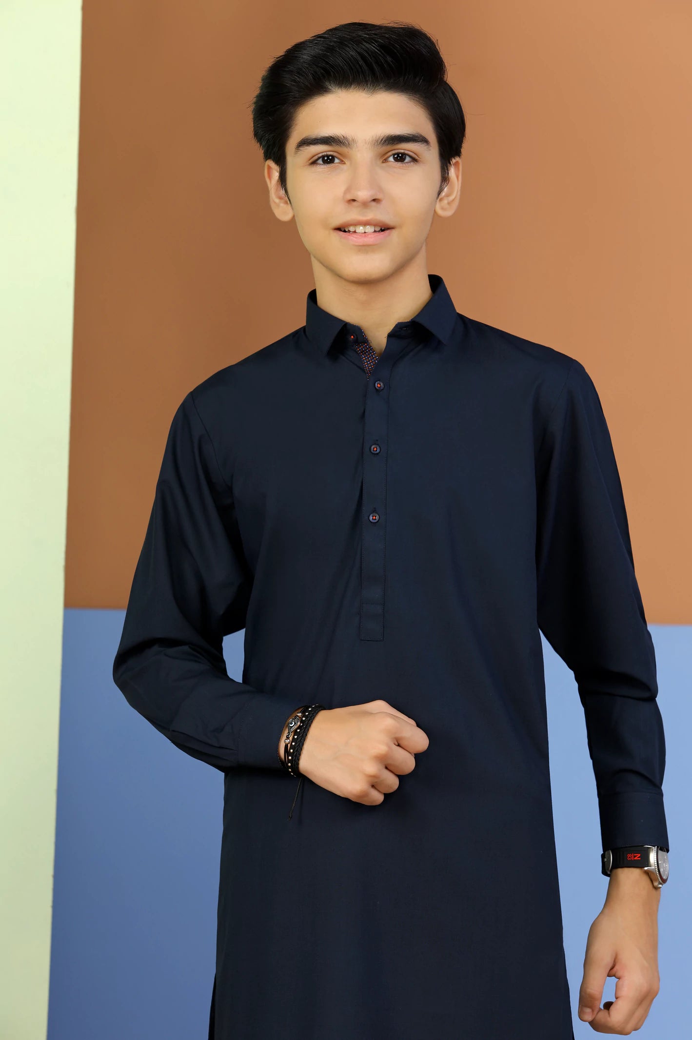 Dark Green Boys Shalwar Suit From Diners