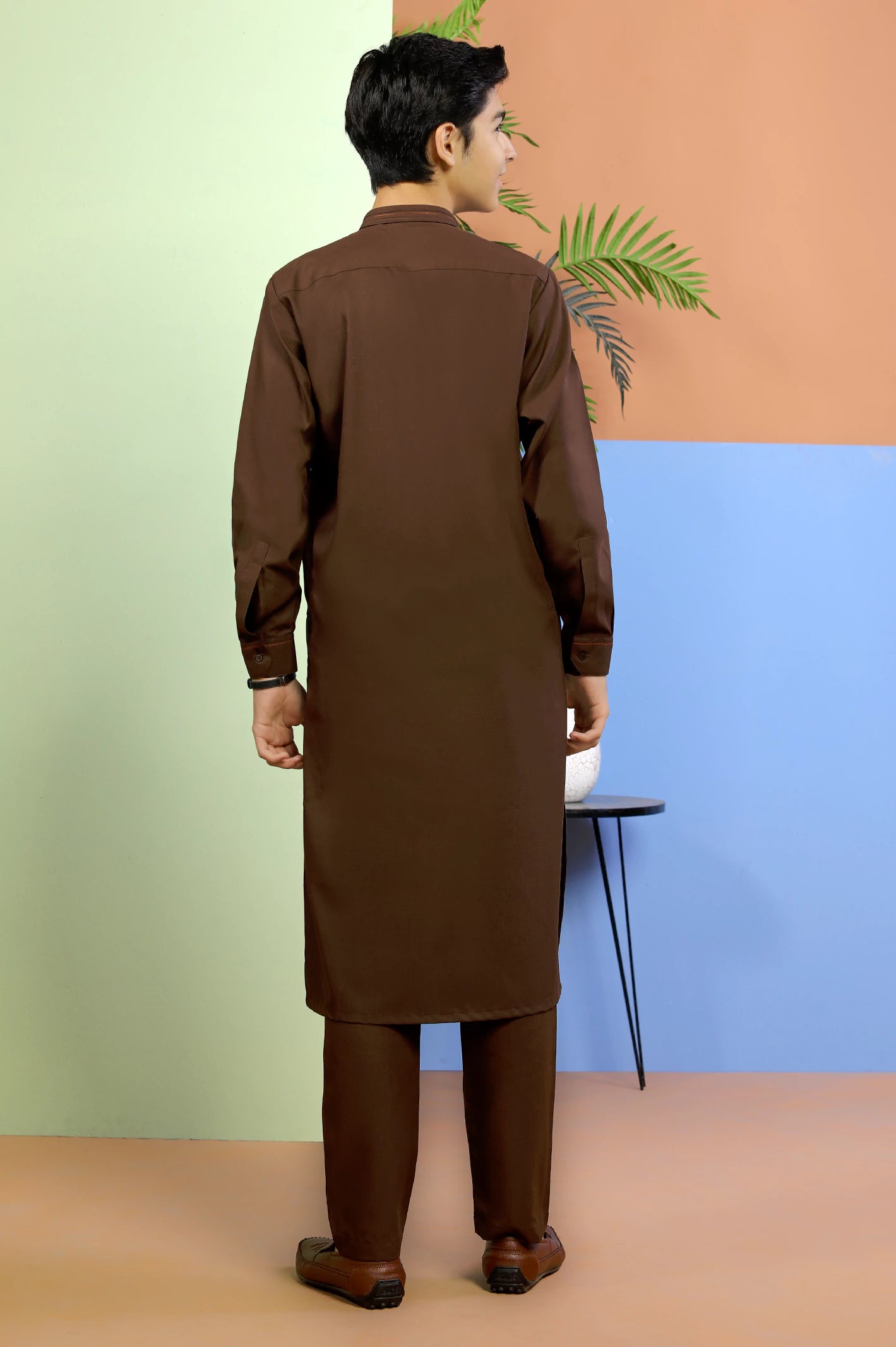 Brown Boys Kurta Pajama From Diners