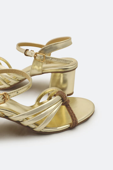 Golden Ladies Formal Heels