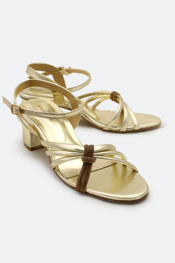 Golden Ladies Formal Heels