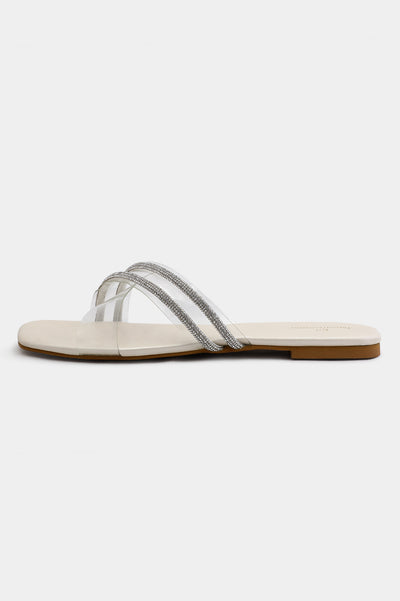 Off White Ladies Casual Slippers From Diners