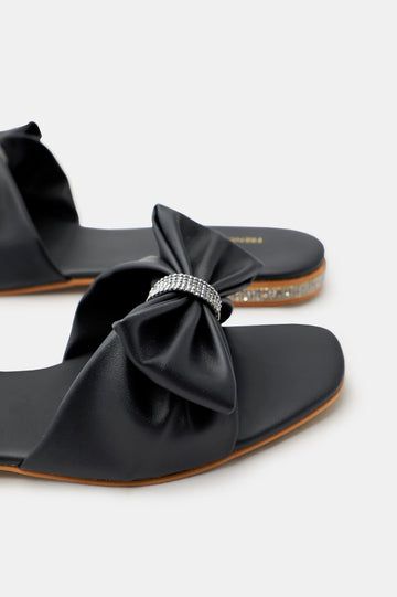 Black Ladies Casual Slippers From Diners