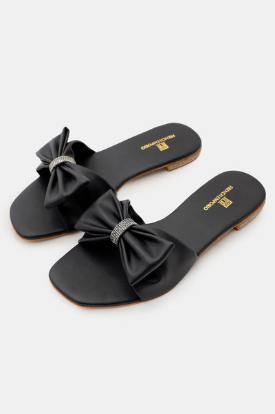 Black Ladies Casual Slippers From Diners