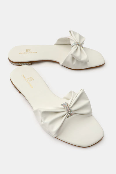 White Ladies Casual Slippers From Diners