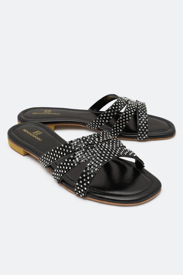 Black Ladies Formal Slippers