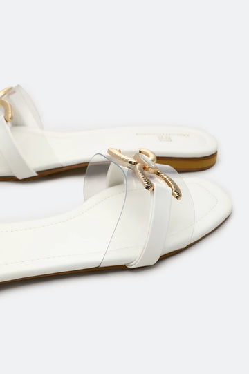 White Ladies Casual Slippers