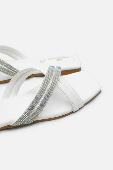 White Ladies Casual Slippers