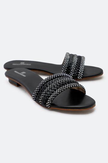 Black Ladies Casual Slippers