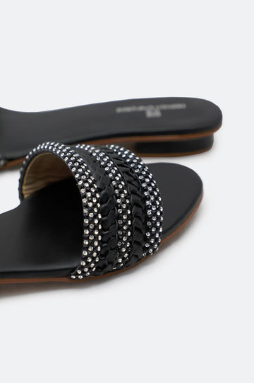 Black Ladies Casual Slippers