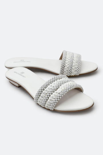 White Ladies Casual Slippers