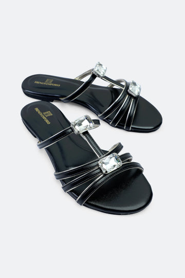 Black Ladies Casual Slippers