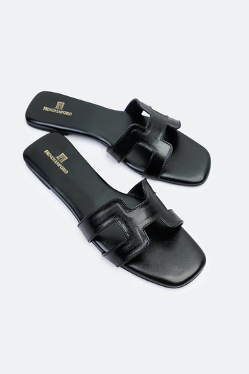 Black Ladies Casual Slippers