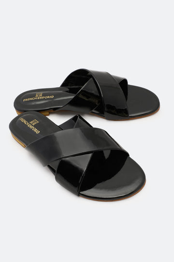 Black Ladies Casual Slippers