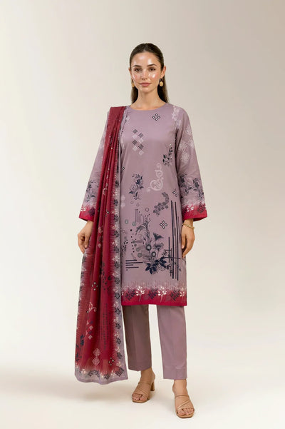Printed Lawn-Lilac Unstitched 3PC