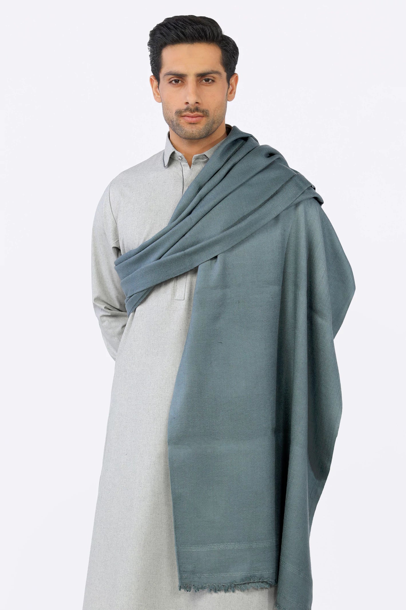 Green Woolen Shawl for Men