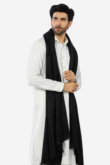 Black Woolen Men Shawl Form Diner