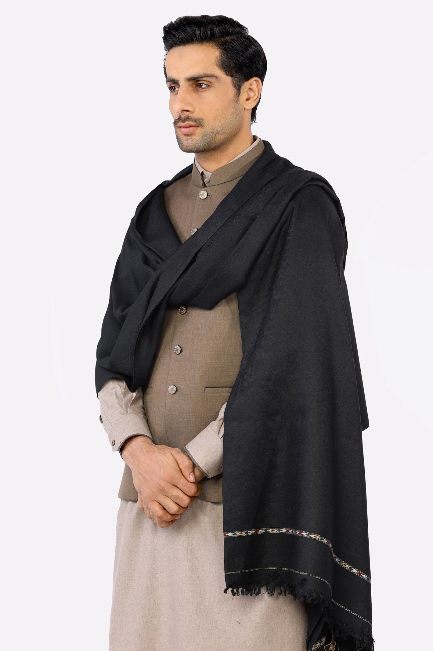 Black Men Shawl From Diners