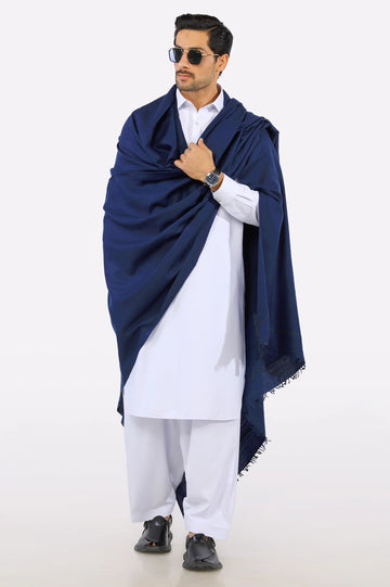 Blue Men's Shawl From Diners