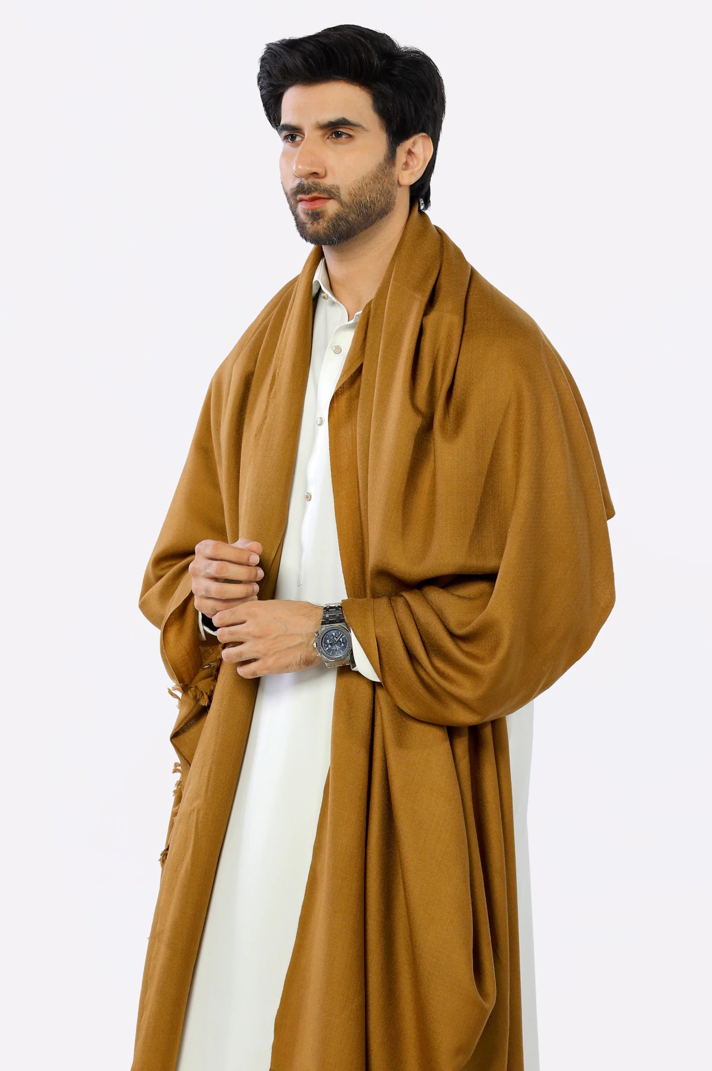 Brown Wool Shawl for Mens