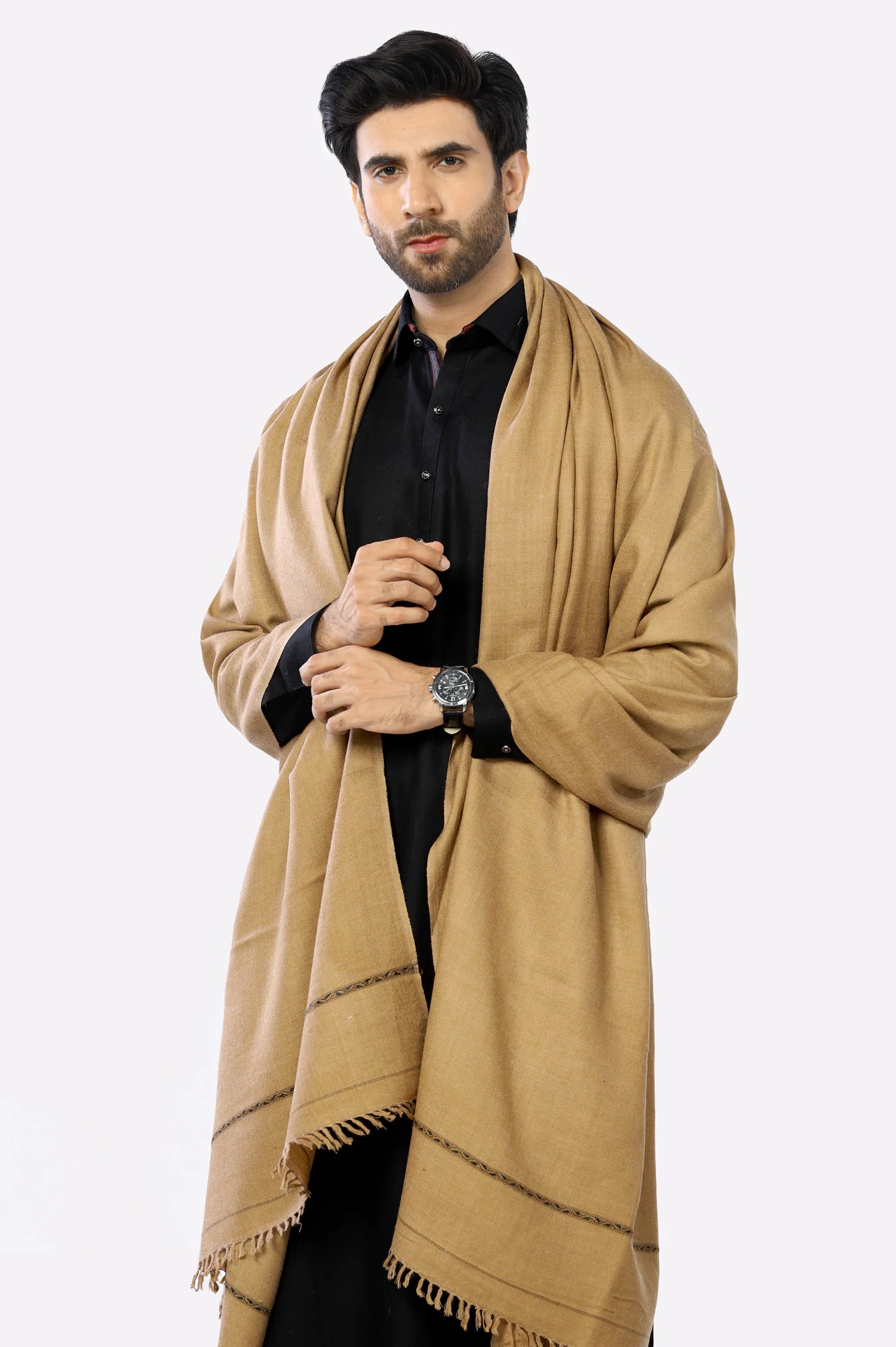 Camel Woolen Shawl for Mens