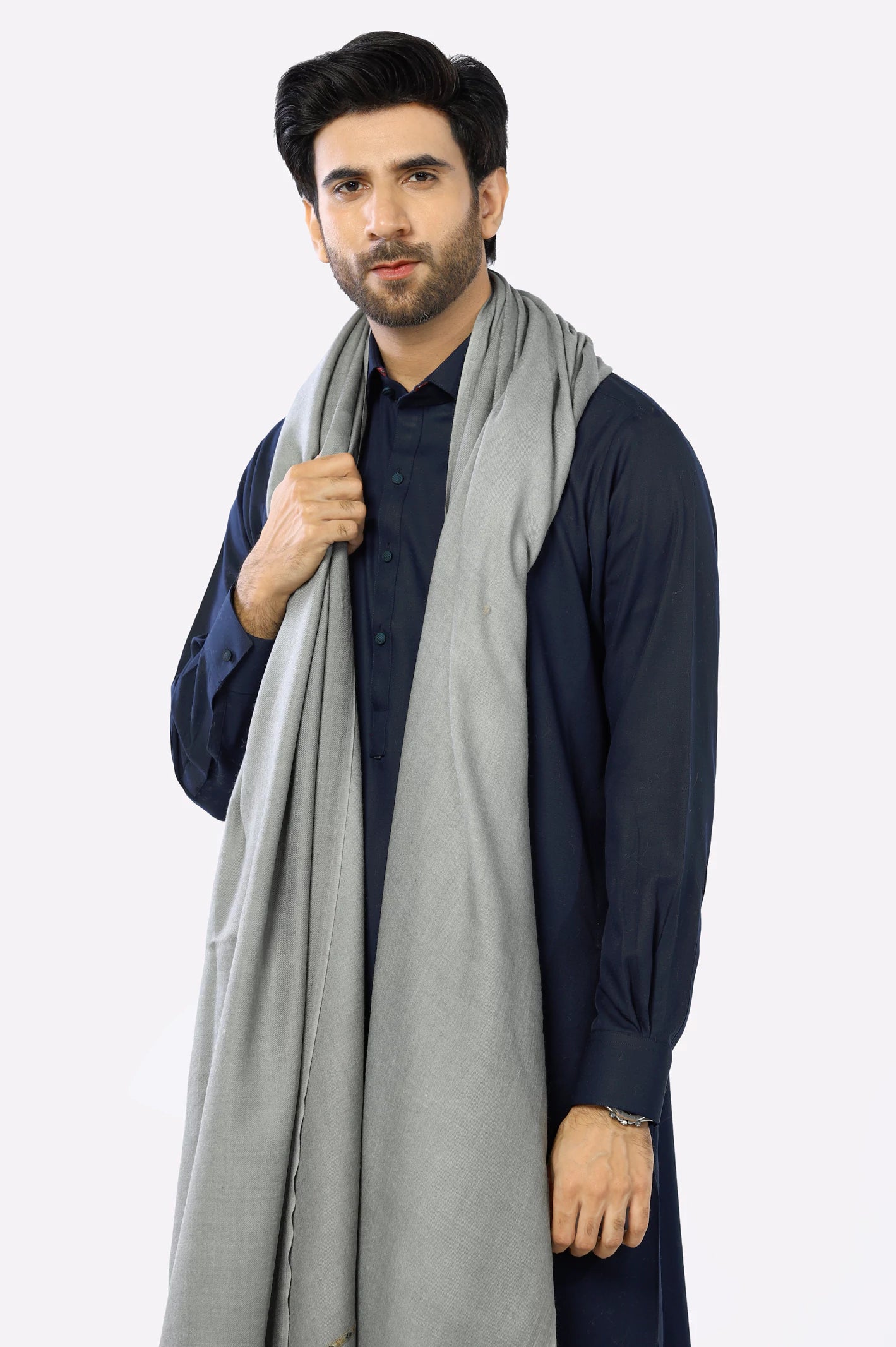 Light Grey Shawl for Mens