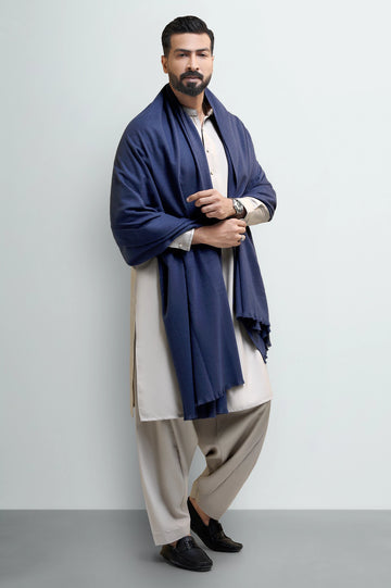Navy Blue Men's Shawl