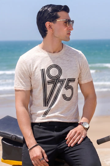 Peach Basic Crew Neck T-Shirt