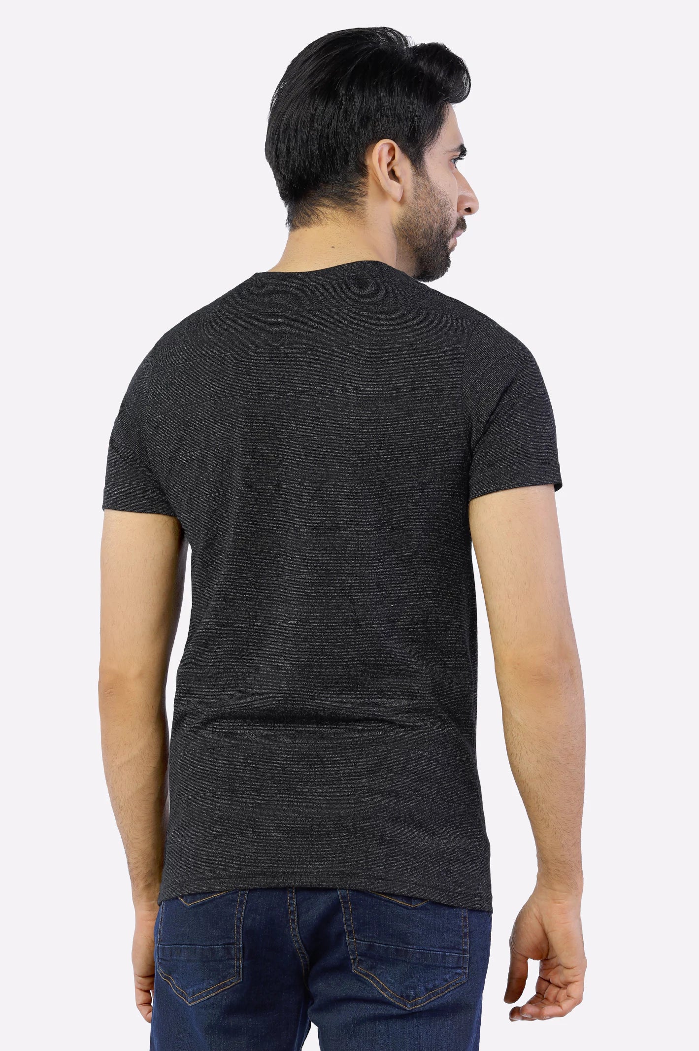 Black Basic Crew Neck T-Shirt From Diners
