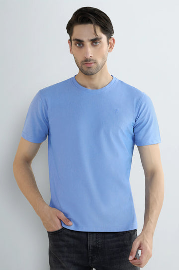Sky Blue Crew Neck T-Shirt