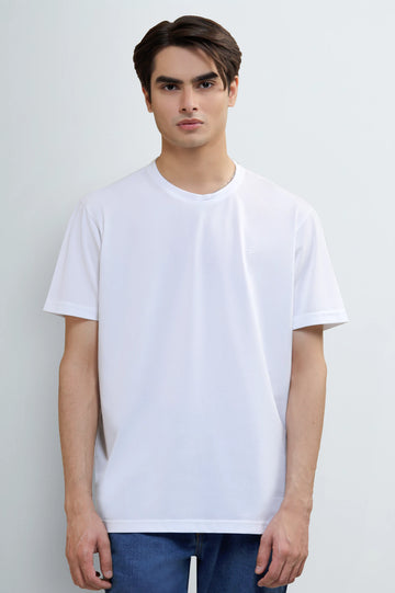 White Basic Crew Neck T-Shirt