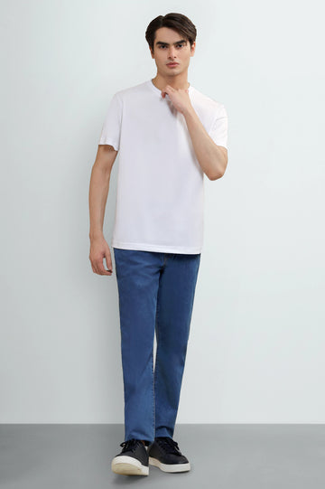 White Basic Crew Neck T-Shirt