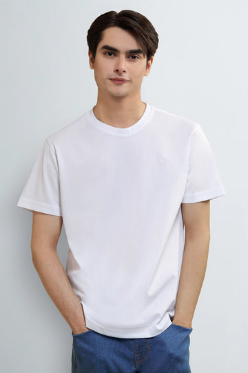 White Basic Crew Neck T-Shirt