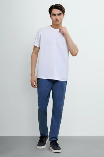 White Basic Crew Neck T-Shirt