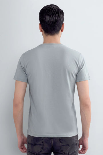 Light Grey Basic Crew Neck T-Shirt