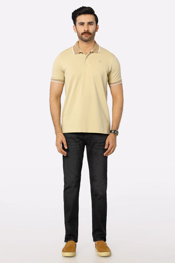 Beige Basic Polo