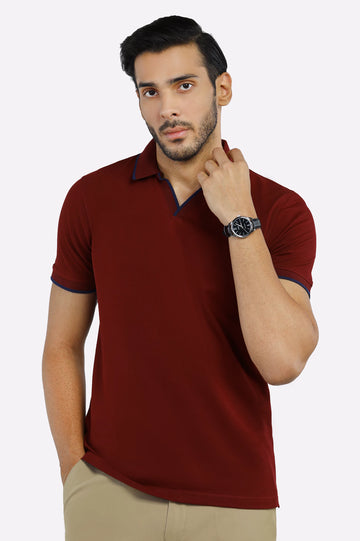 Jacquard Collar Polo