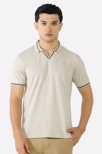 Solid Collar Lycra Polo