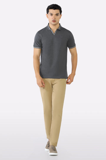 Solid Collar Lycra Polo
