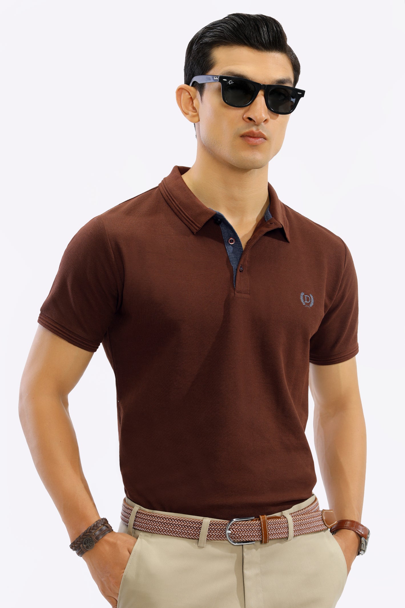 Jacquard Collar Polo From Diners