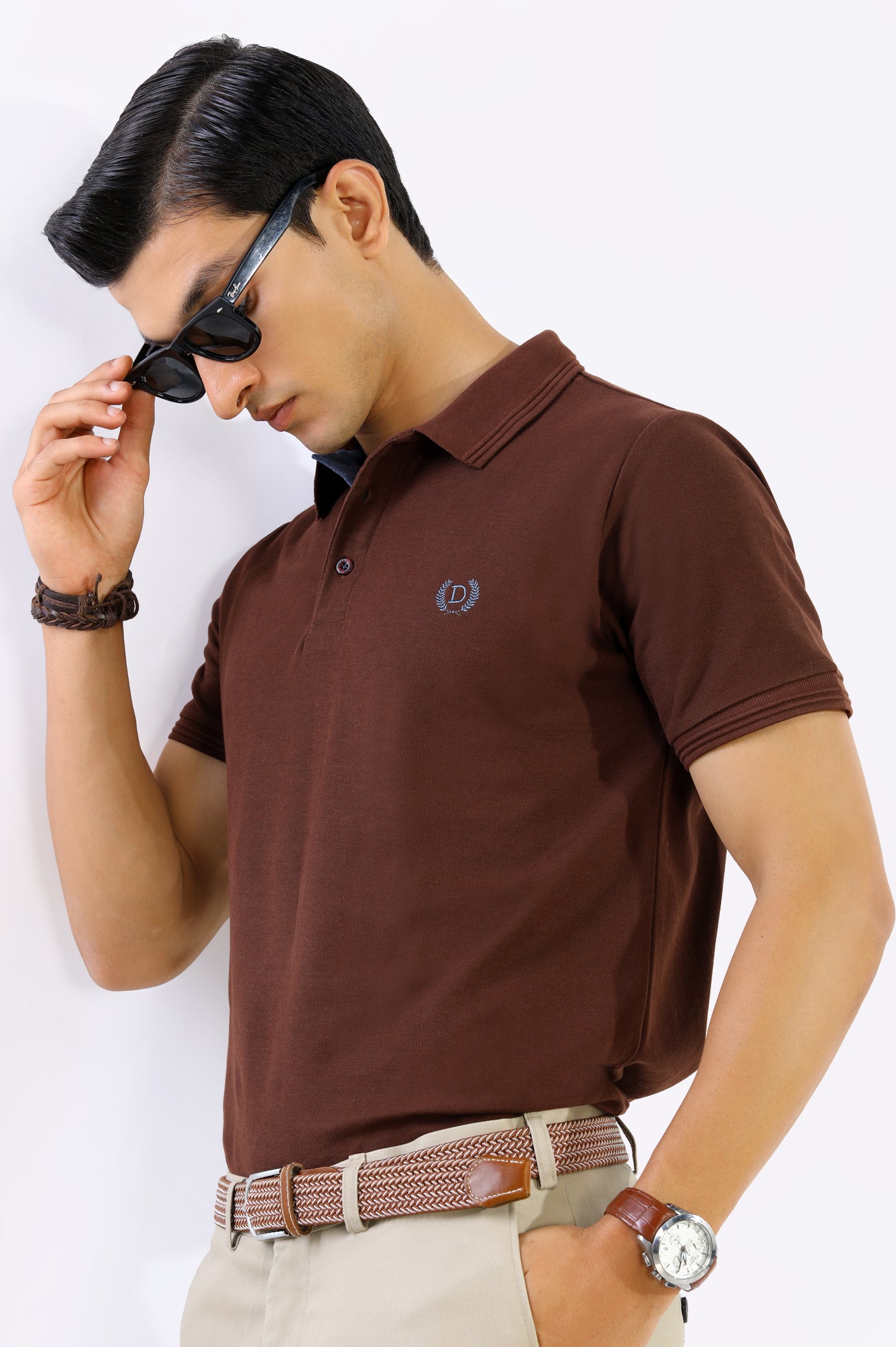 Jacquard Collar Polo From Diners